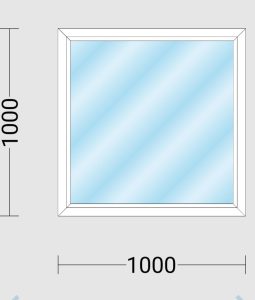 قیمت پنجره دوجداره ساده با شیشه 4 در 4 ابعاد 1متر در 1 متر